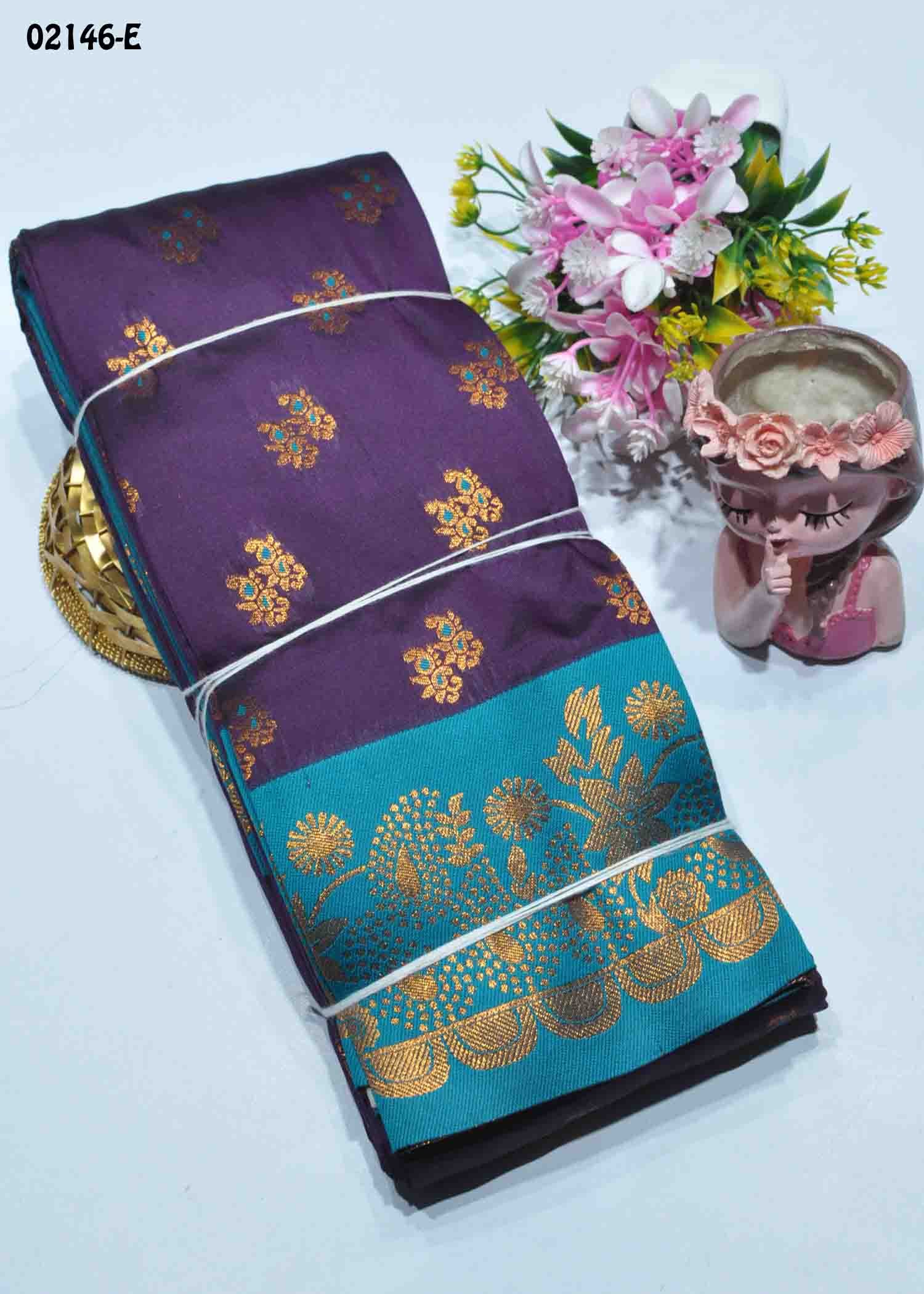 Avanthika - 02146-E DeepPurple Color Traditional Look Semi-Pattu Saree CM1365299 (LR1D)