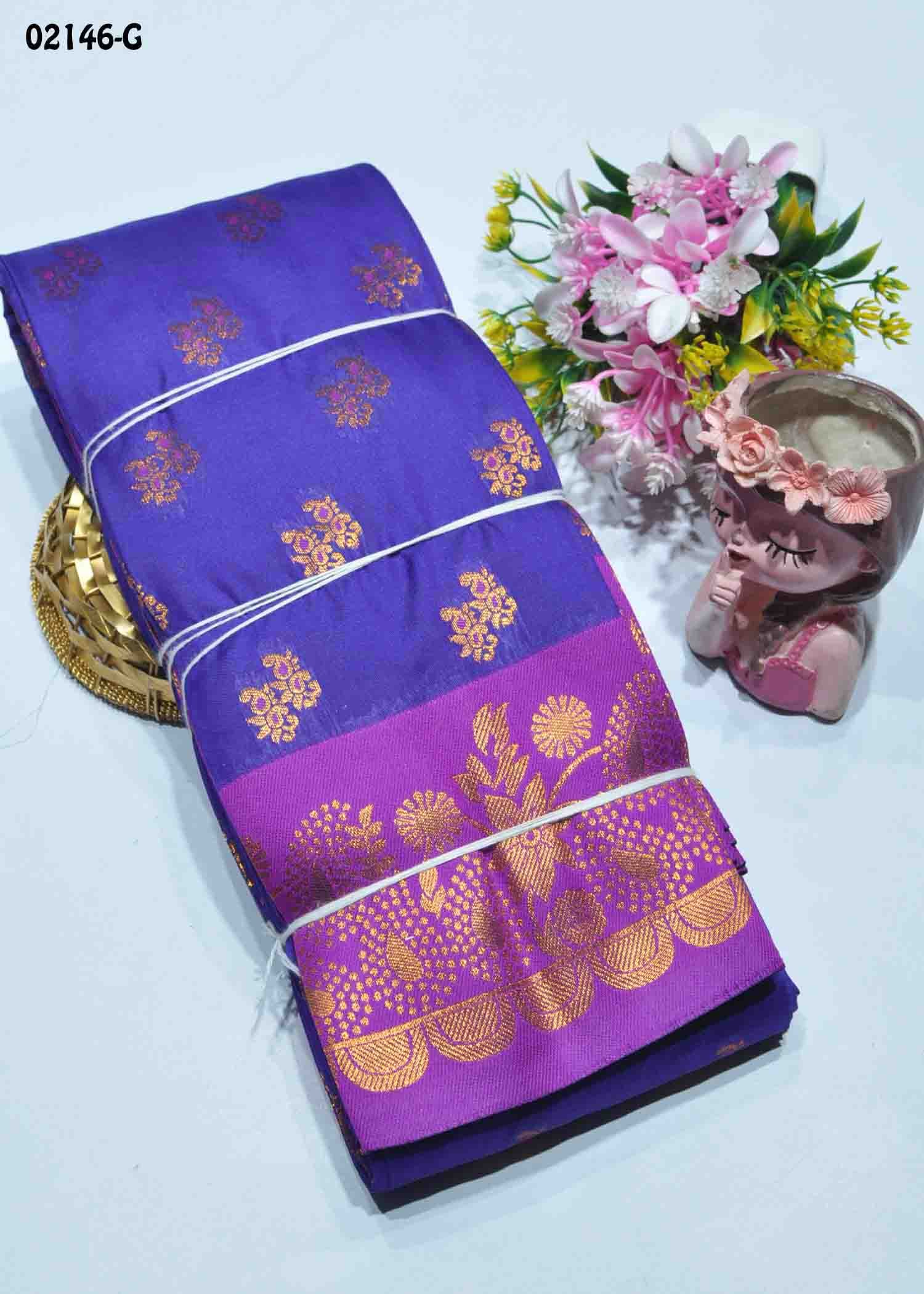 Avanthika - 02146-G InkBlue Color Traditional Look Semi-Pattu Saree CM1365299 (LR1D)
