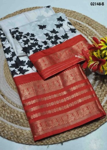 Haveena  - 02148-B  Halfwhite Color Excellent Dola Silk Saree CM1367280 [LR7D]