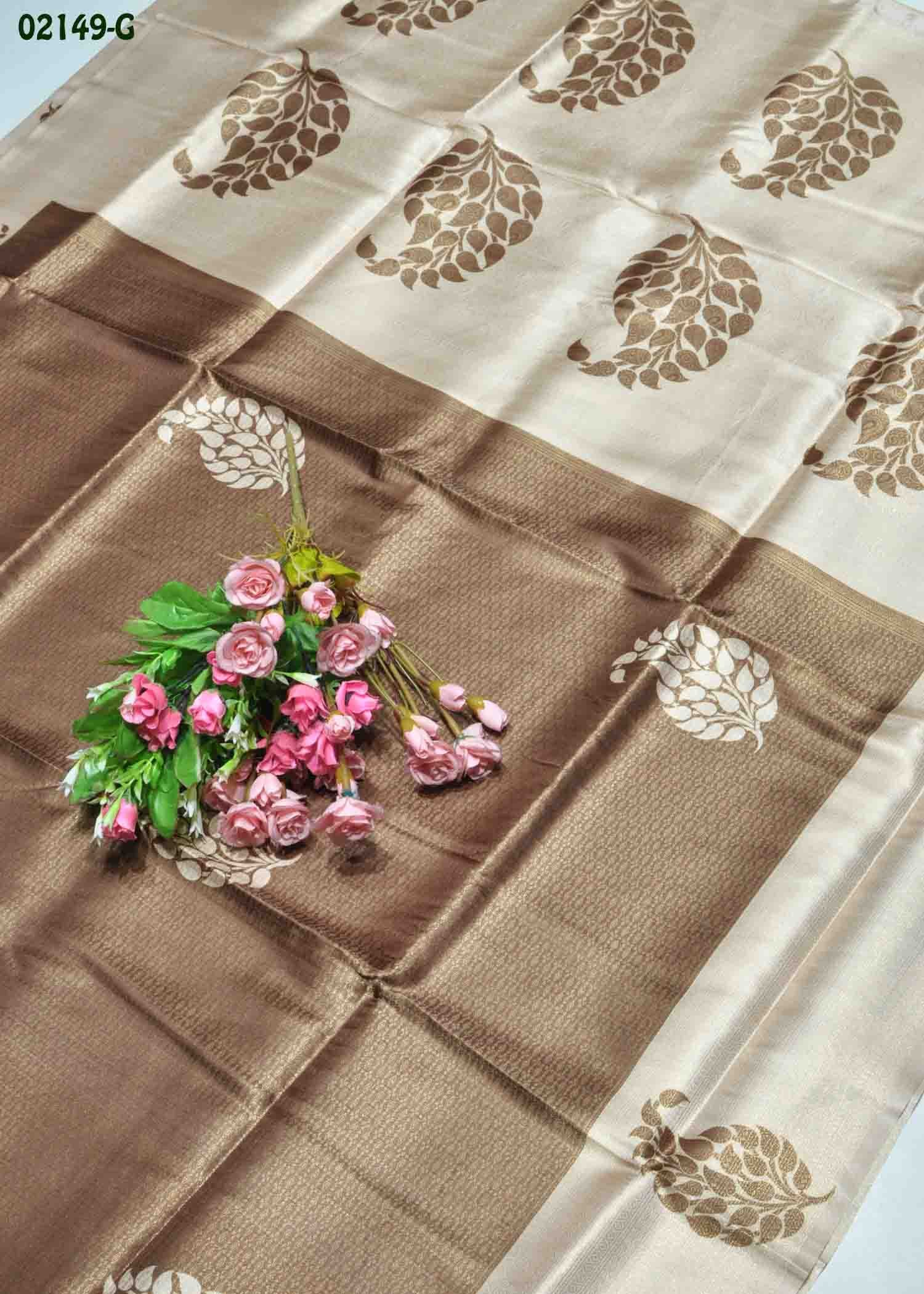 Adhira - 02149-G Brown Color Traditional Look Soft Silk Saree CM1365532 (LR3D)