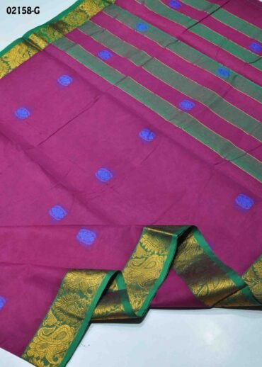 Bavana -02158-G  DarkPink Color Traditional Chettinad Cotton Saree CM1365529 [LR11C]