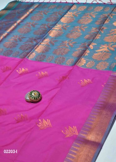 Vasuki - 02203-I  Magenta Color Traditional Wear Semi-Soft Silk Saree CM1357568 (RR3C)