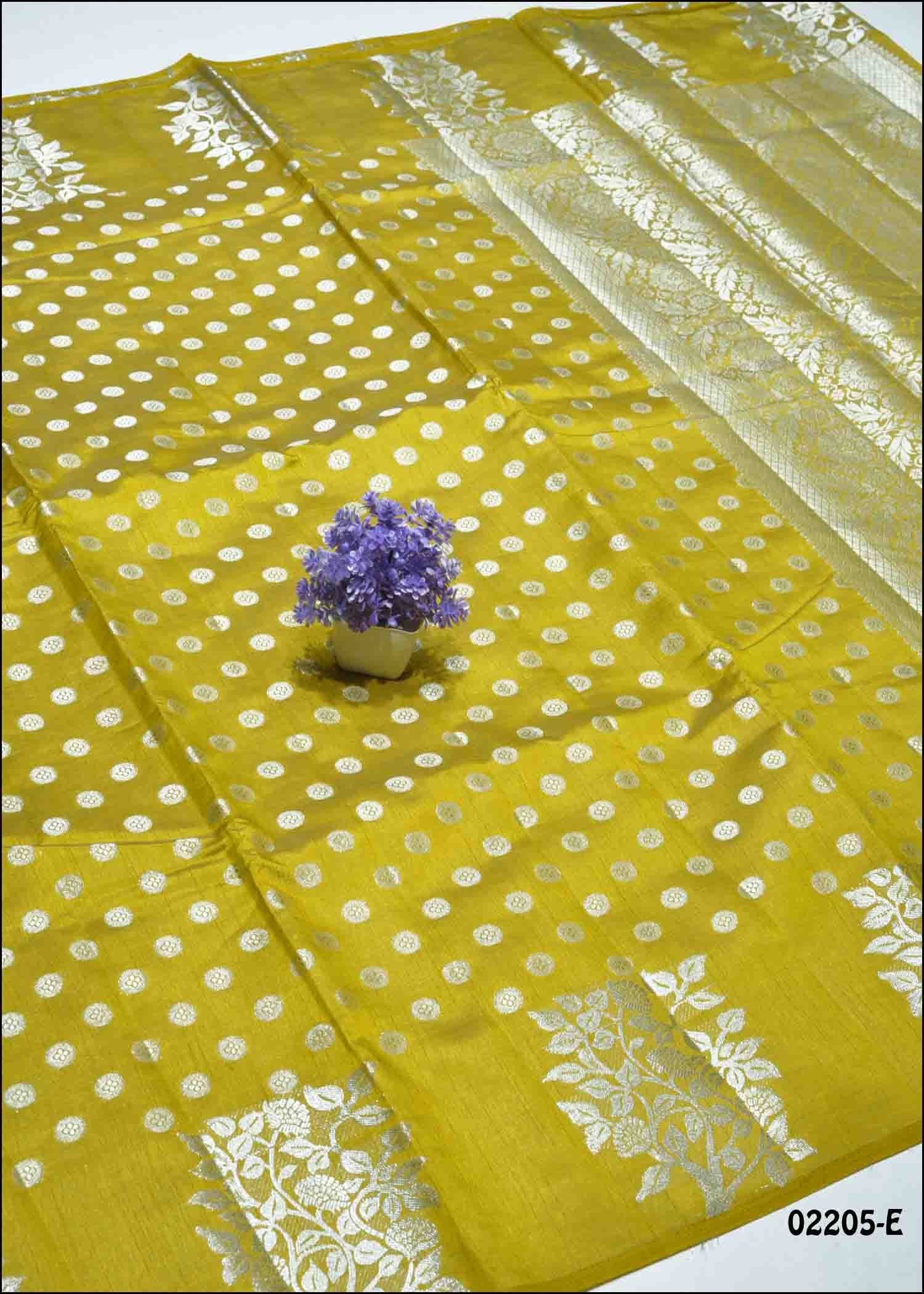 Aaradhana - 02205-E CitrineYellow Color New Arrival Raw Silk Saree CM1356077 (RR3D)