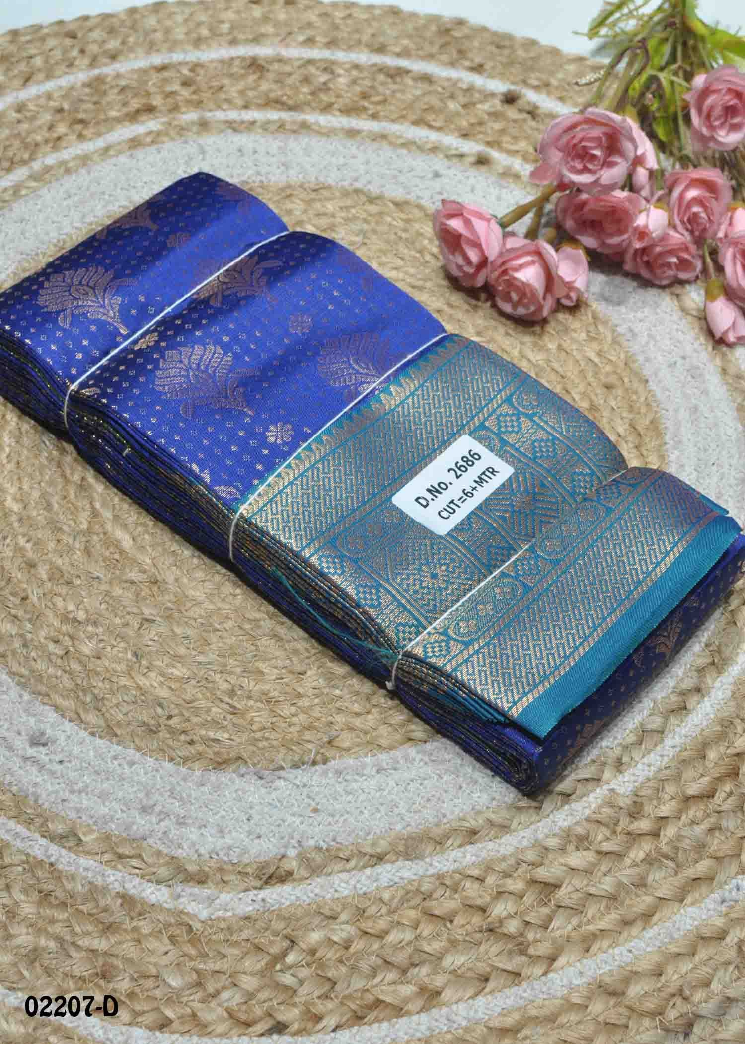 Nayamika - 02207-D InkBlue Color Traditional Wear Lichi Silk Saree CM1357103 (RR3D)