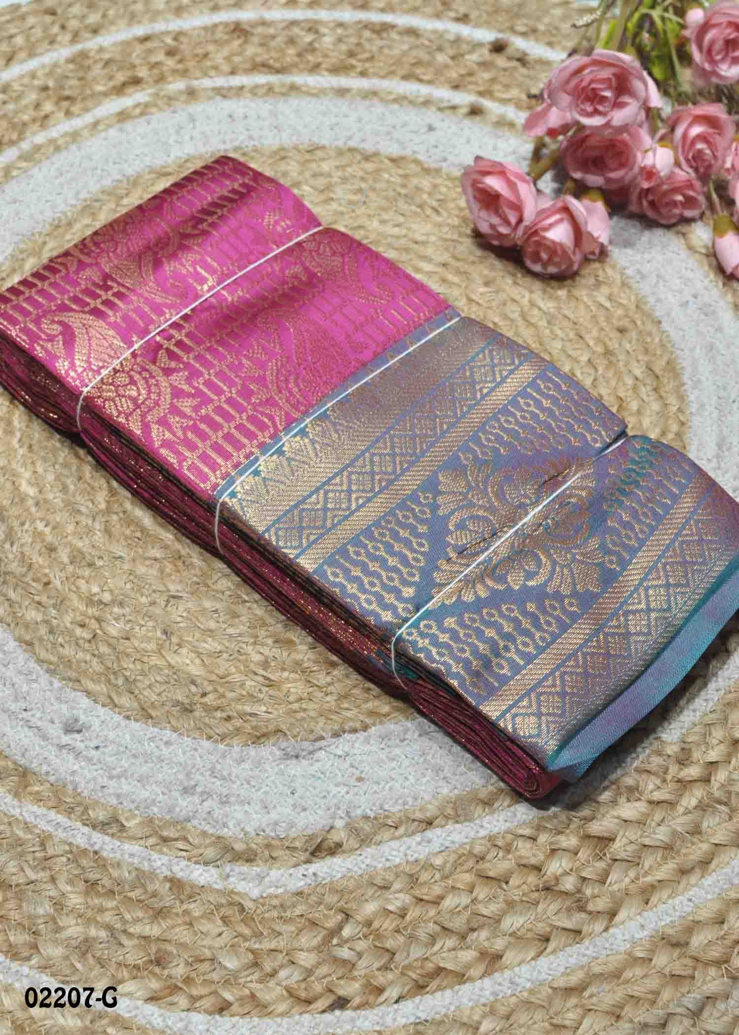 Nayamika - 02207-G Pink Color Traditional Wear Lichi Silk Saree CM1357103 (RR3D)