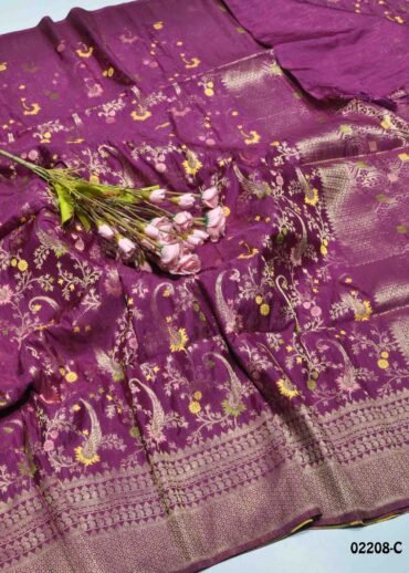 Yazhathi - 02208-C  Purple Color New Arrival Raw Silk Saree CM1357717 (RR3D)
