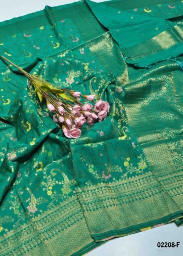 Yazhathi - 02208-F  Green Color New Arrival Raw Silk Saree CM1357717 (RR3D)