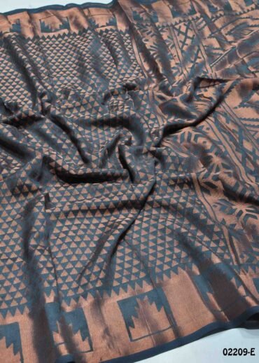 Magilvika - 02209-E  Grey Color Excellent Brasso Cotton Saree CM1353301 [RR11C]