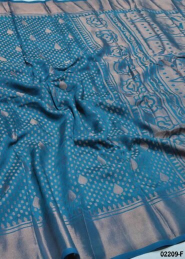 Nanmathi - 02209-F SkyBlue Color Excellent Brasso Cotton Saree CM1353301 [RR11C]
