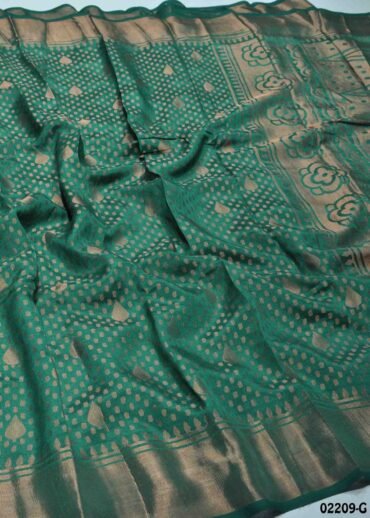 Nanmathi - 02209-G  Green Color Excellent Brasso Cotton Saree CM1353301 [RR11C]