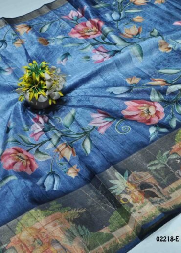 Cheziya -02218-E  Blue Color Fancy Cotton Saree CM1357057 (RR5D)