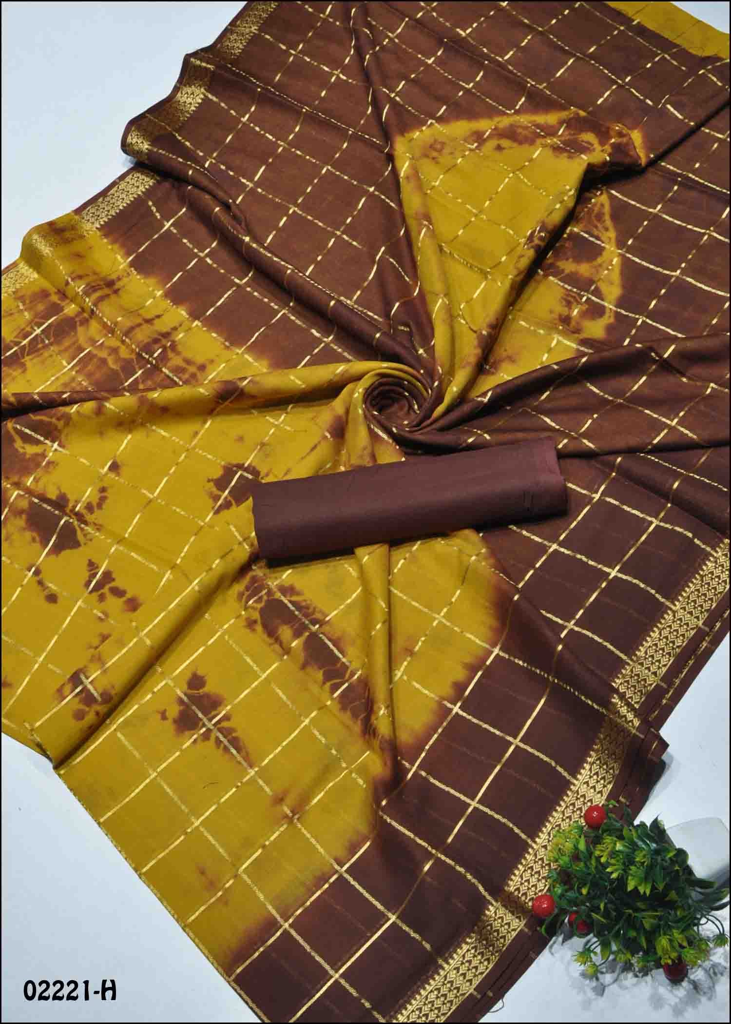 Avanthika -02221-H Mustard Color Trendy Pure Cotton Saree CM1357921 (RR4D)