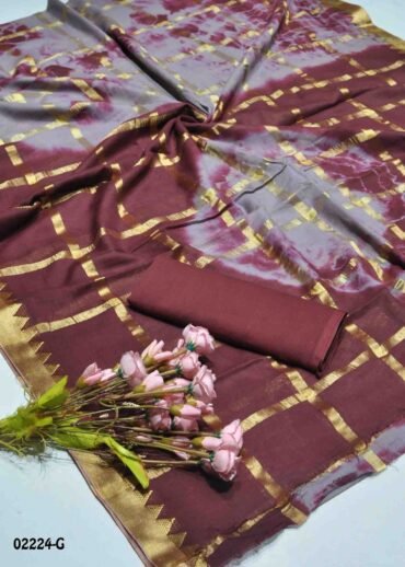 Aazhika -02224-G  DuskyPink Color Trendy Pure Cotton Saree CM1357921 (RR4D)