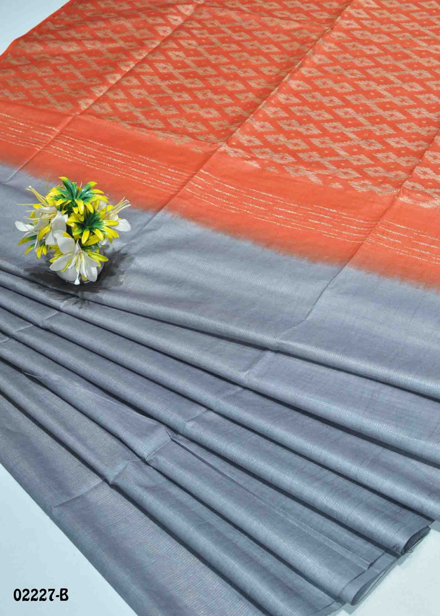 Riyaana -02227-B Grey Color Excellent Linen Cotton Saree CM1358330 (RR5E)