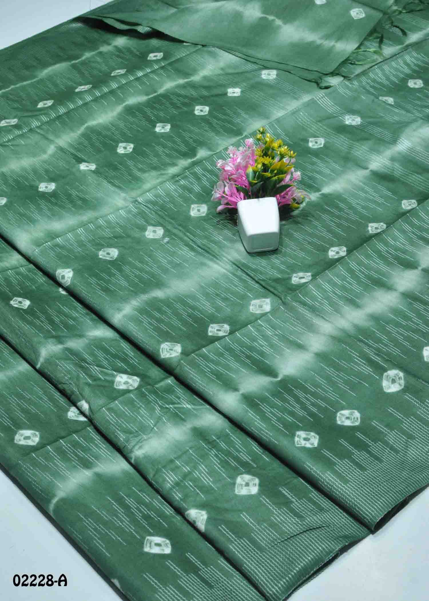Nirvi -02228-A BasilGreen Color Excellent Linen Cotton Saree CM1358331 (RR5E)