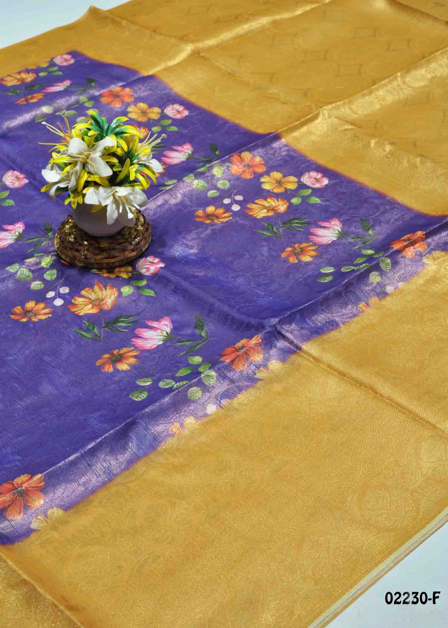 Daksha -02230-F Violet Color Excellent Chanderi Silk Saree CM1352816 (RR6D)