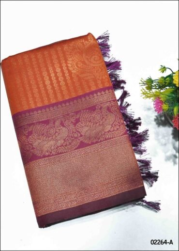 Rashmitha  - 02264-A  Rust Orange Color Traditional Look Banaras Saree CM1361042 (RR1E)