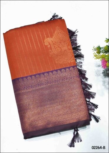 Rashmitha  - 02264-B  Rust Orange Color Traditional Look Banaras Saree CM1361042 (RR1E)