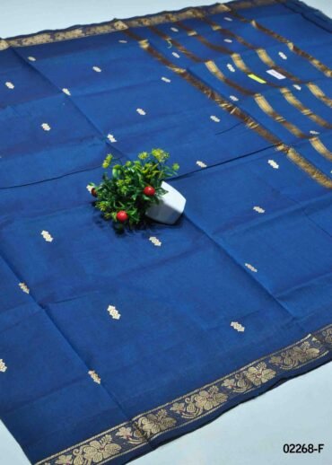 Rohitha  - 02268-F  DarkBlue Color Traditional Look Chettinad Cotton Saree CM1360661 (RR12B)