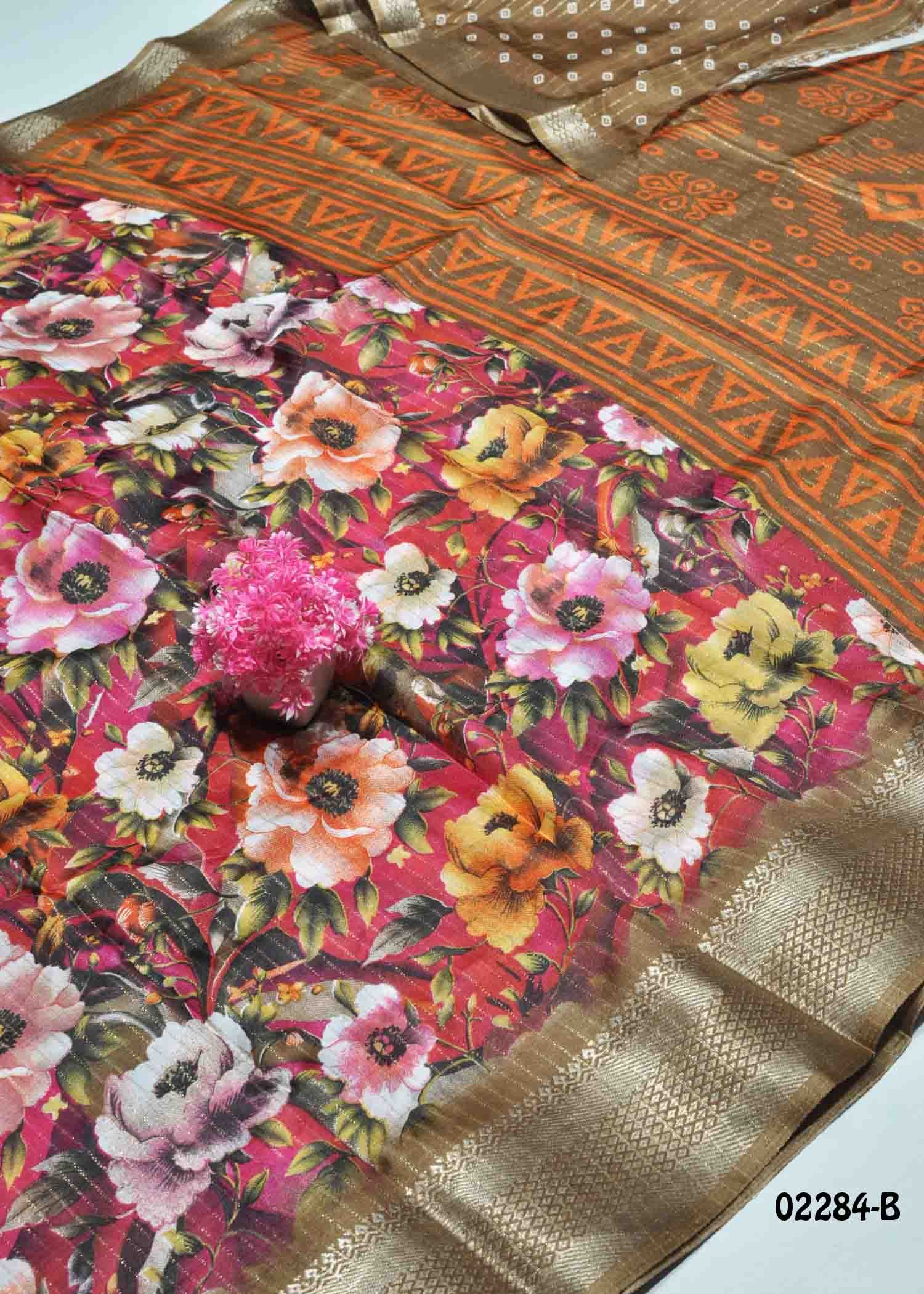 Sindhu - 02284-B Pink Color Excellent Dola Silk Saree CM1359655 (RR7C)