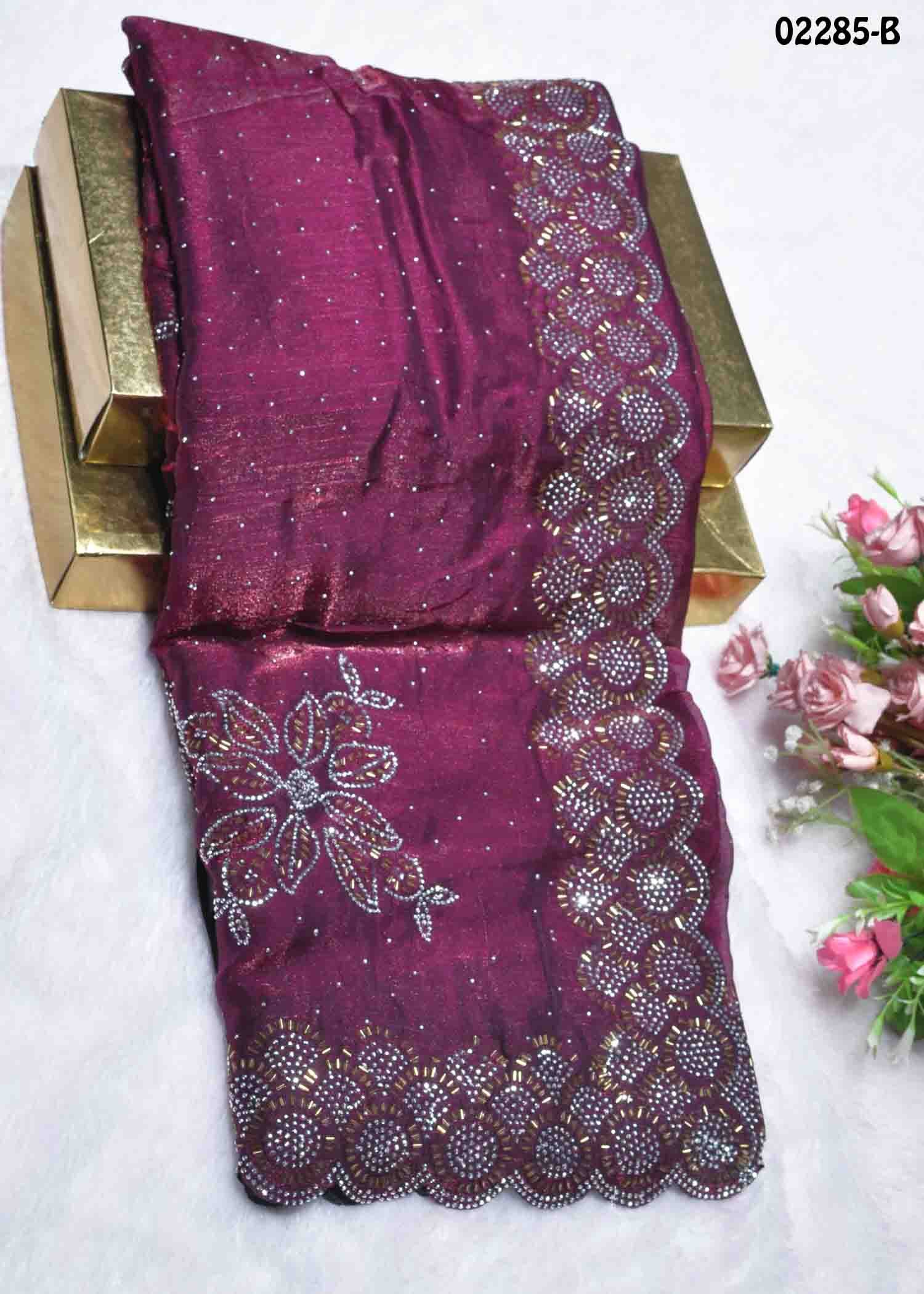 Shreelekha - 02285-B Purple Color Space Silk Saree CM1362371 (RR10C)