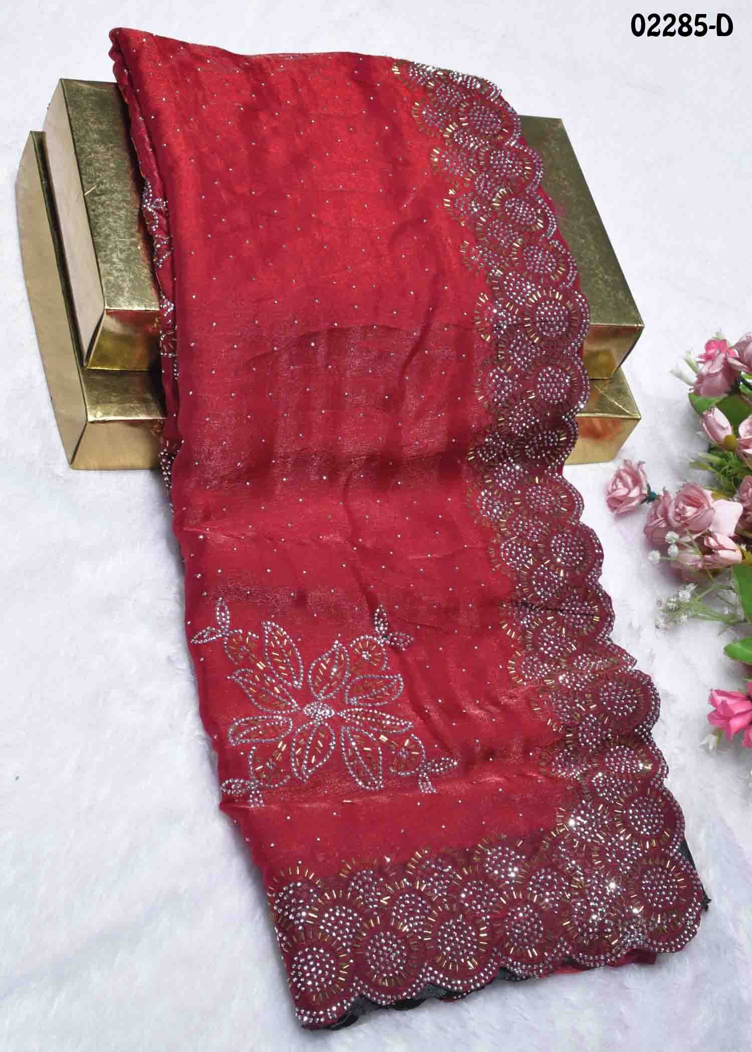 Shreelekha - 02285-D Red Color Space Silk Saree CM1362371 (RR10C)