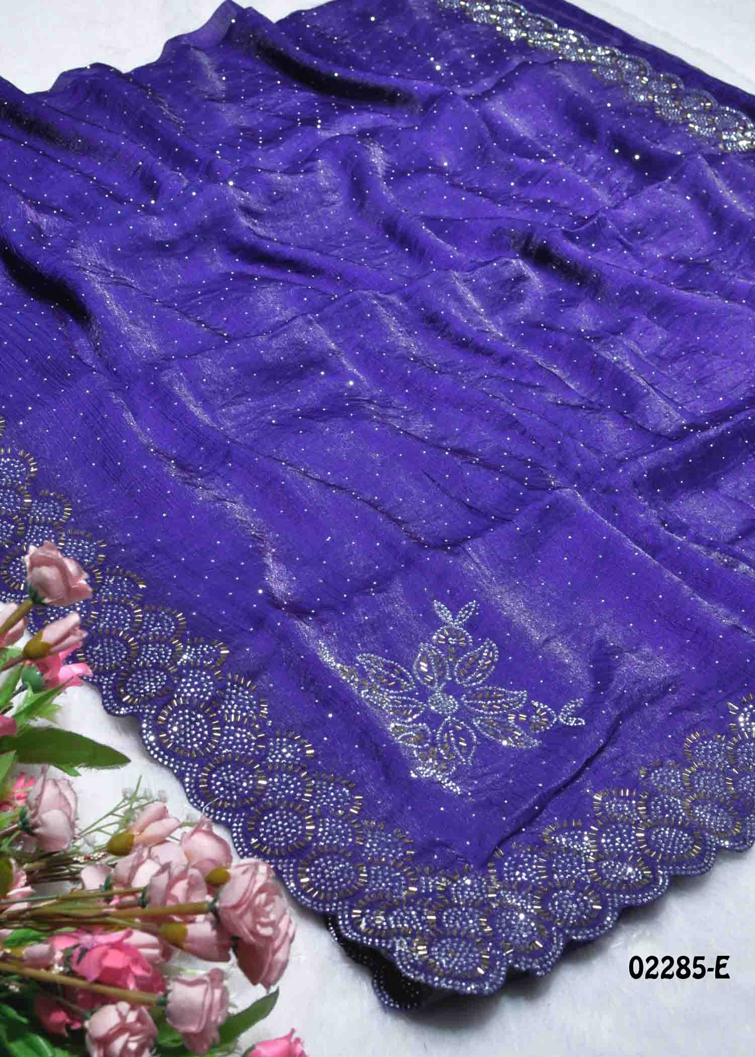 Shreelekha - 02285-E Violet Color Space Silk Saree CM1362371 (RR10C)