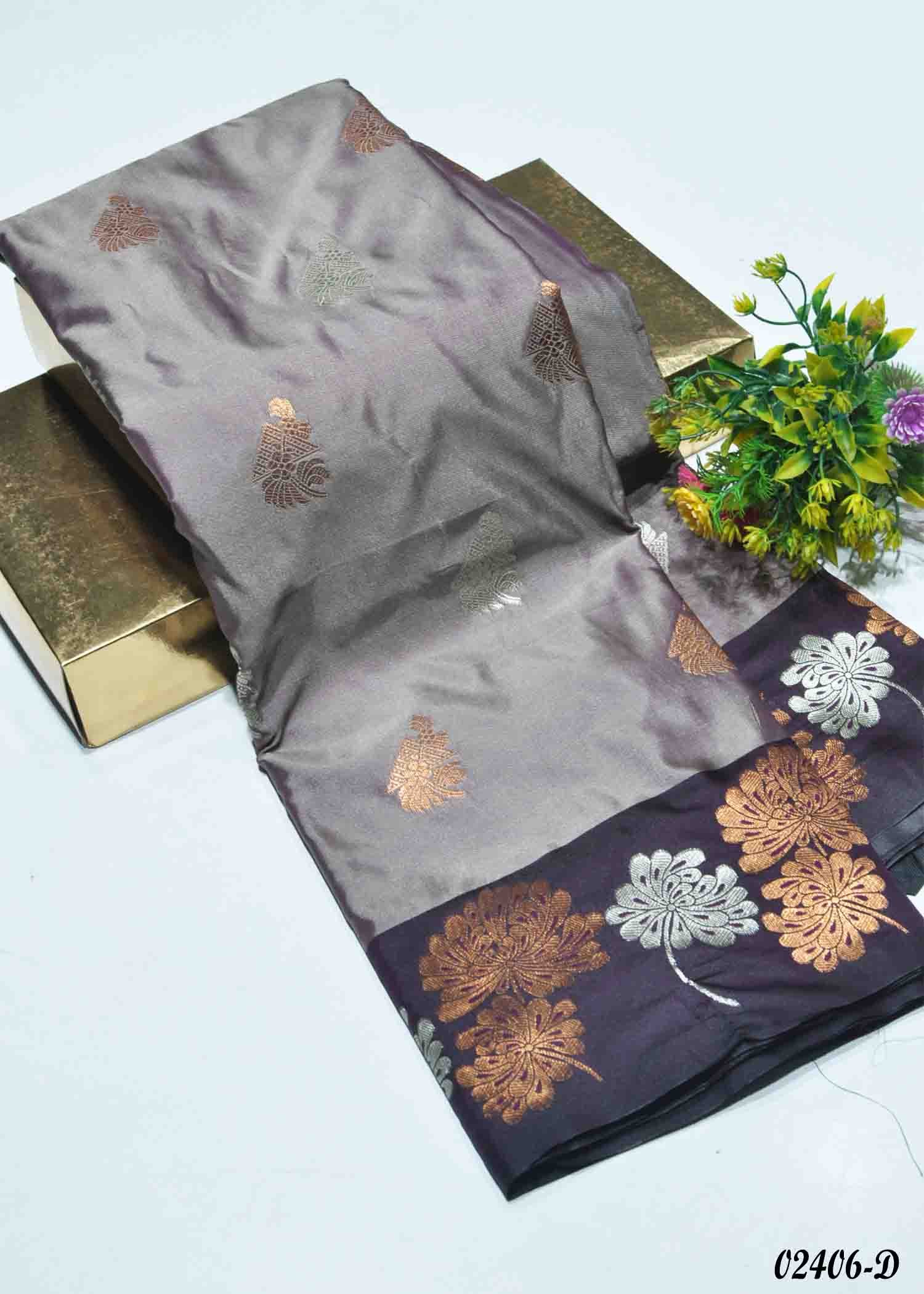 Thanvitha - 02406-D PancyPurple Color Traditional Look Semi-Pattu Saree CM1356678 (RR3C)