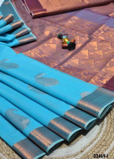 Anwesha  - 02469-I  SkyBlue Color New Arrival Traditional Look Silk Cotton Saree CM1369762 (LR13C)