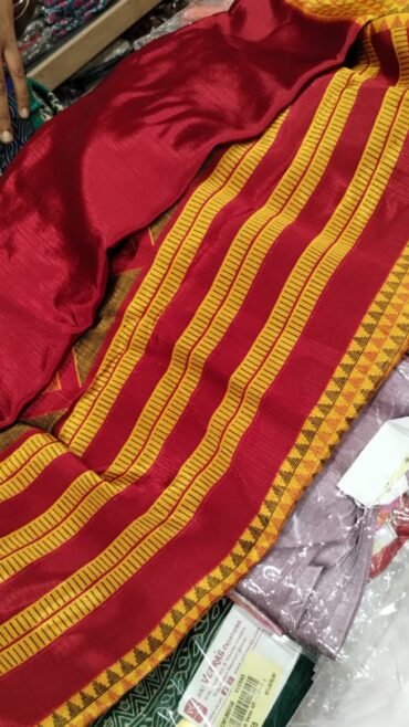 Kovil 02445-A Red colour poonam sarees CM1355662*16