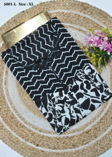 Darshana -5001-L  [XL]  Black Color (Pranjul Brand) Cotton Readymade Pocket Nighty CM1362109 [LR2E]