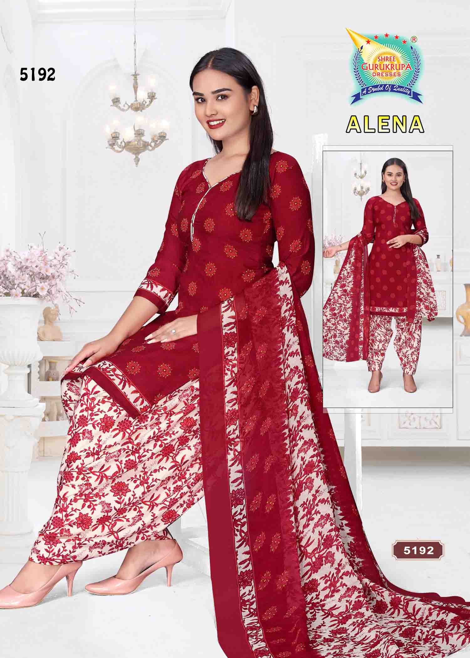ALENA-5192 Maroon Color Synthetic Salwar Material CM1312219 (RR4C)