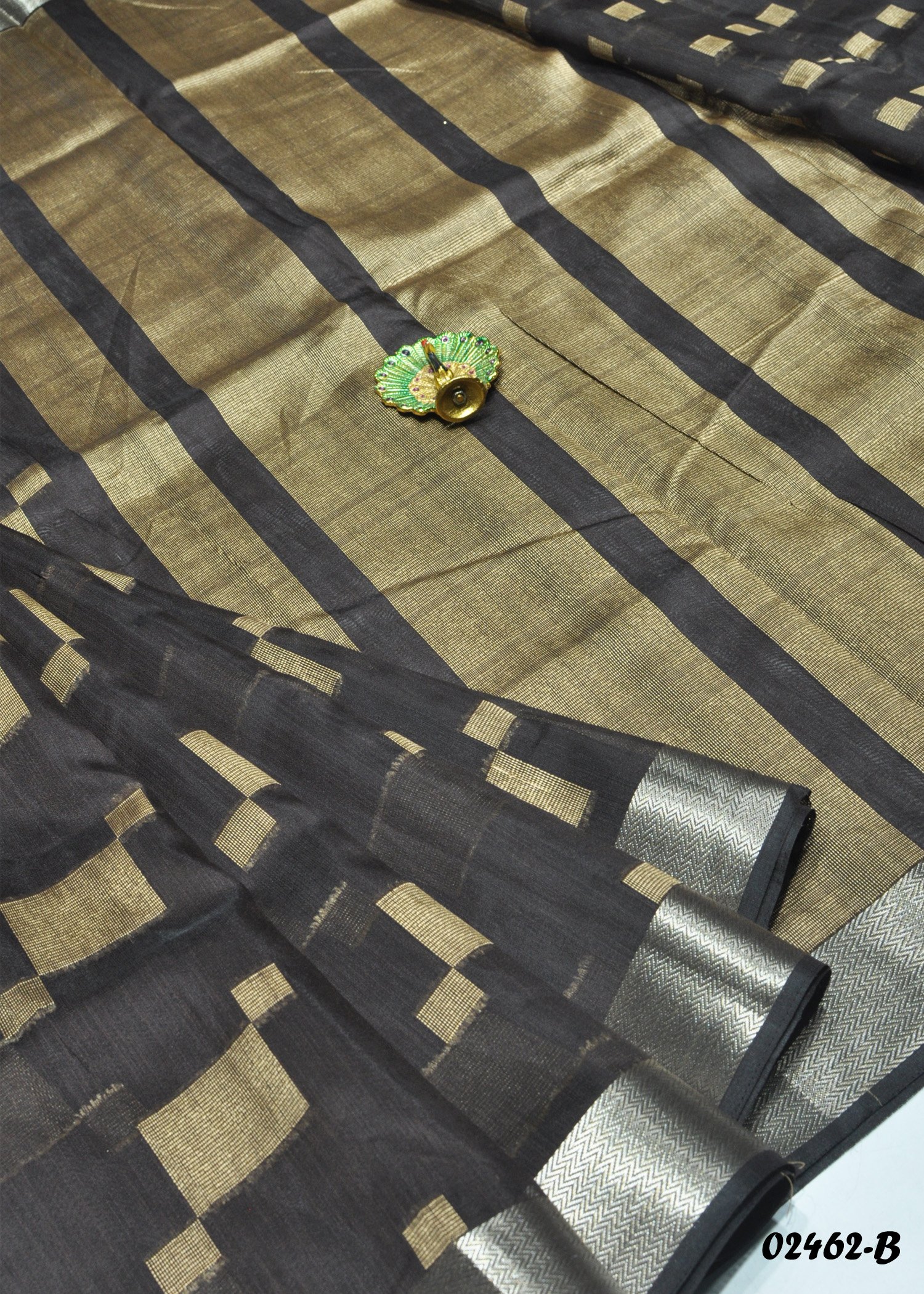 Thamizhini - 02462-B Brown Color Excellent Linen Cotton Saree CM1360089 (RR6E)