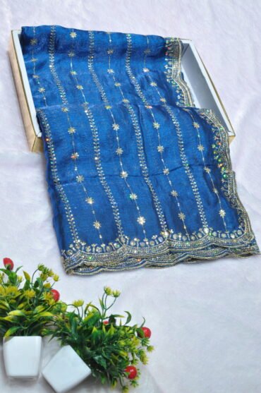 Laxmi 02690-A Mayil blue color space silk sarees CM1366569*3