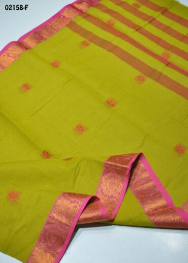 Bavana -02158-F  FernGreen Color Traditional Chettinad Cotton Saree CM1365529 [LR11C]