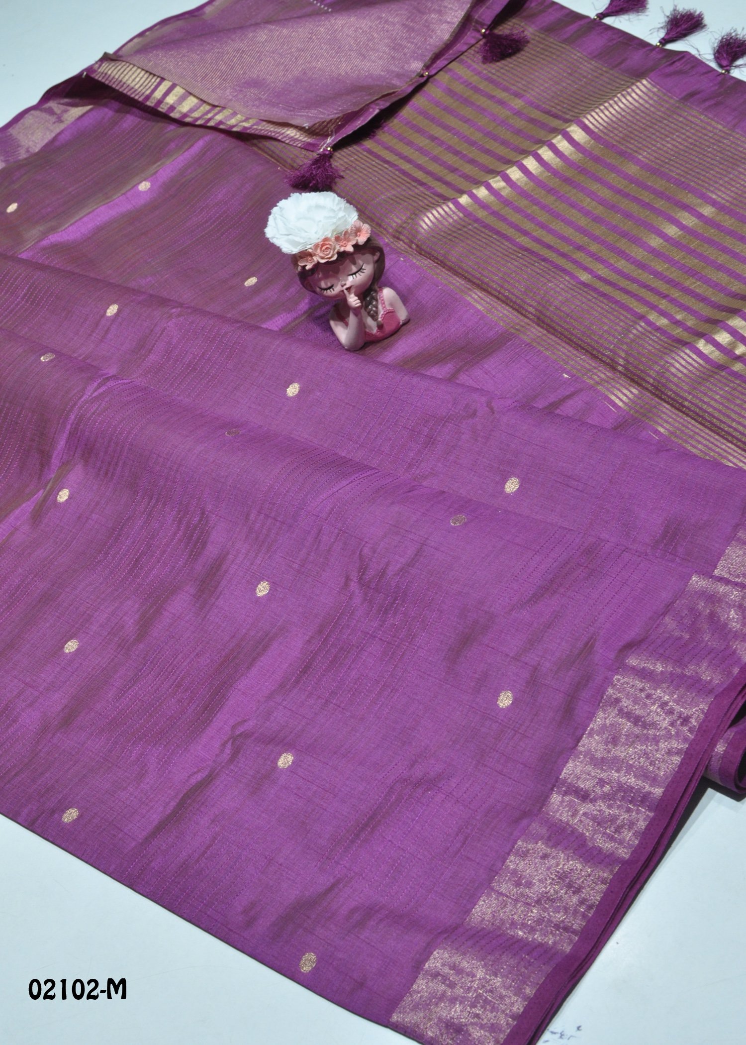 Geetha - 02102-M Purple Color New Arrival Traditional Look Raw Silk Saree CM1359163 (RR2B)