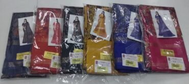 Thamil 02455-A Multi colour malgudi crepe sarees CM1355961*6