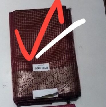 Gowri 02510-A Maroon colour cora silk saree CM1364806