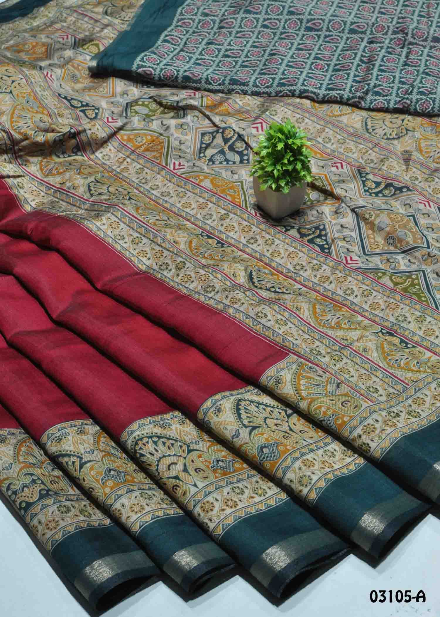 Pragati -03105-A DarkRed Color Trendy Soft Dola Silk Saree CM1384339 (LR6D)