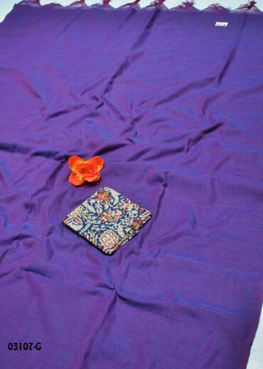 Neerthiha -03107-G  Purple Color Trendy Soft Handloom Cotton Saree CM1364761 (LR5E)
