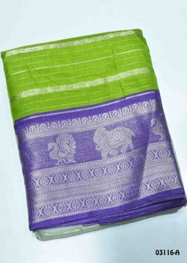 Elakiya -03116-A  Green Color Trendy Dola Silk Saree CM1382867 (LR10E)