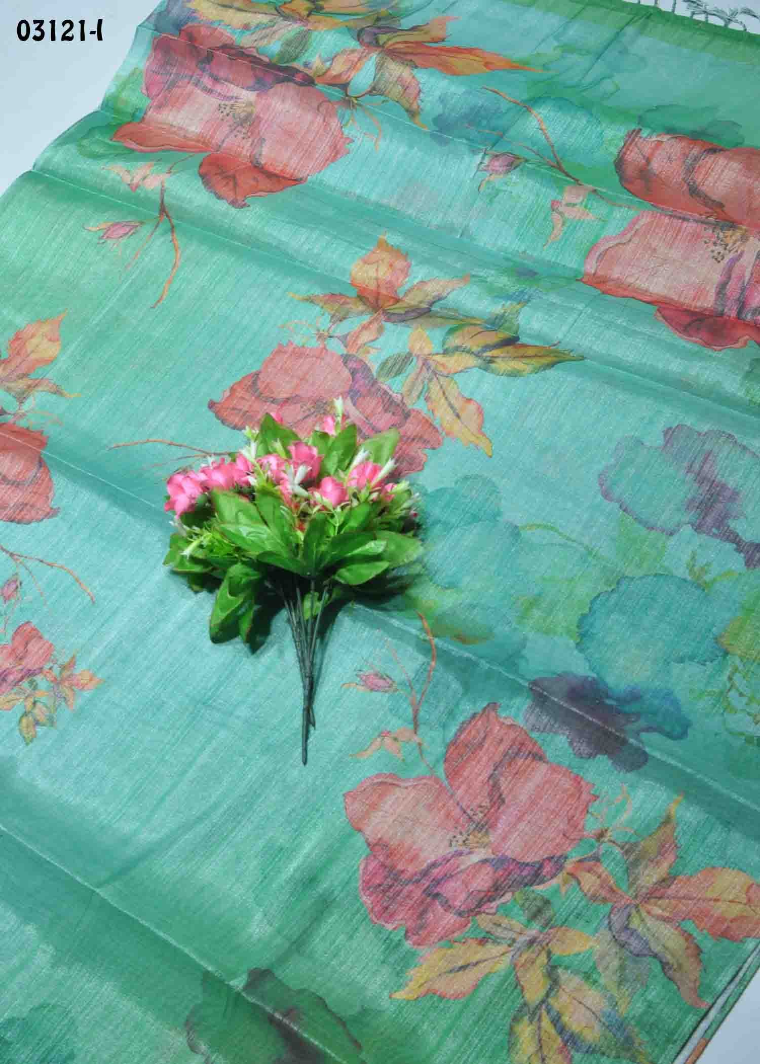 Yuvanika -03121-I Green Color Traditional Digital Print Uppada Saree CM1370077 (LR10B)