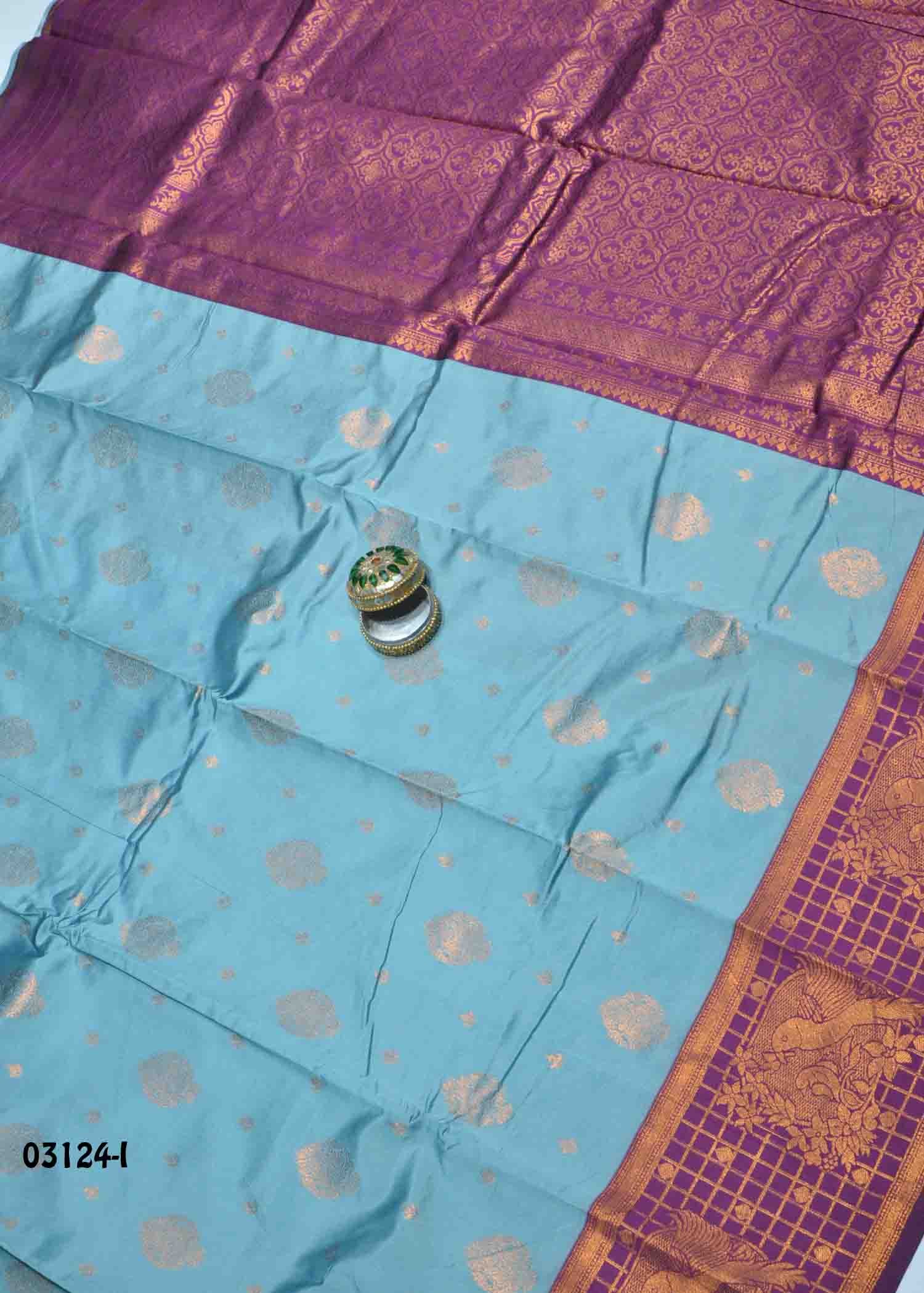 Nandhini -03124-I SkyBlue Color Traditional Wear Banaras Saree CM1386784 (LR13E)