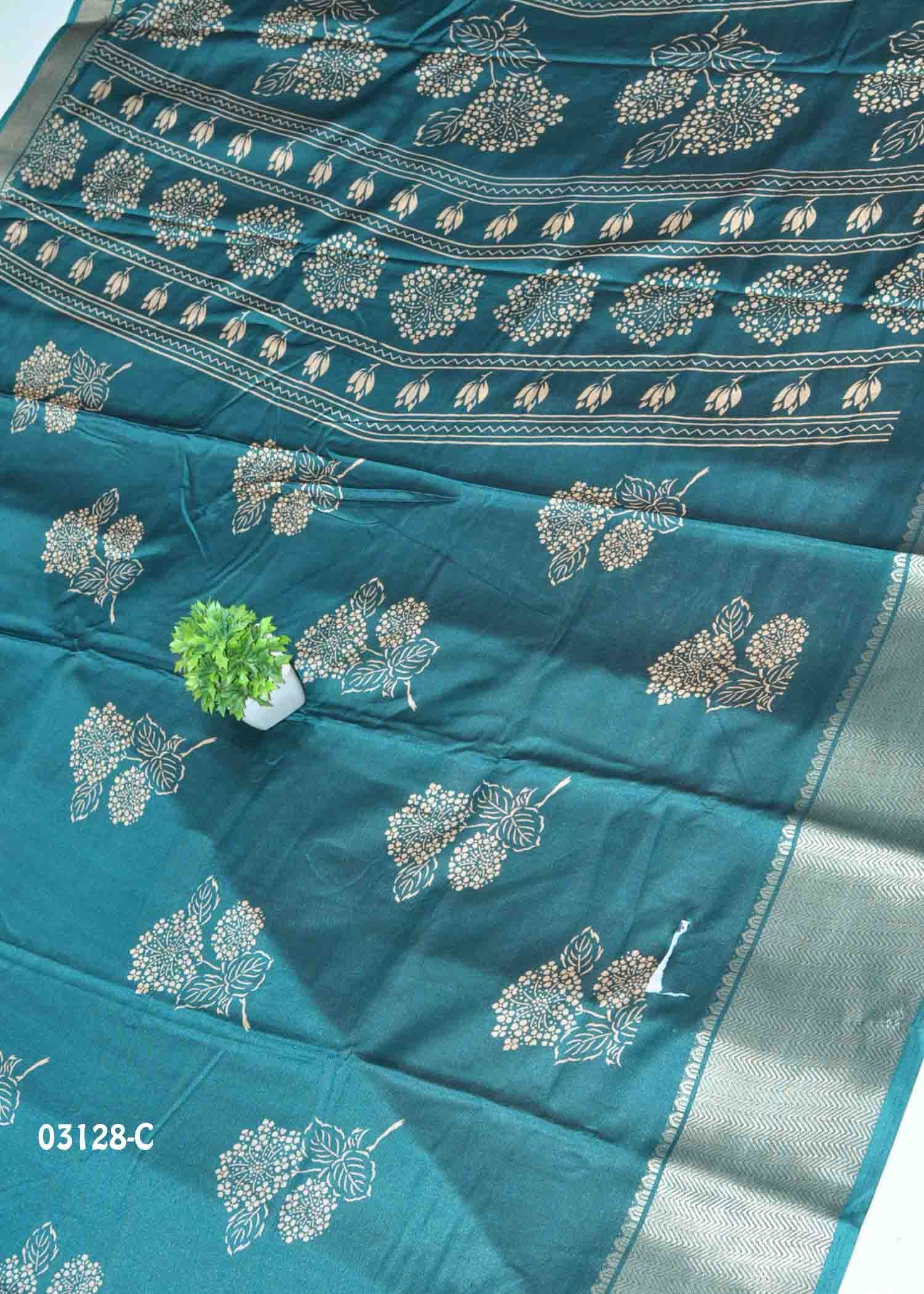 Haashini -03128-C PineGreen Color Trendy Dola Silk Saree CM1384338 (LR9B)