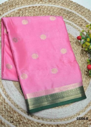 Niranjana - 03206-B  FlamingoPink Color Excellent Traditional Crepe Silk Saree CM1371482 (RR3D)