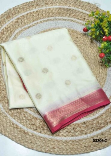 Niranjana - 03206-C  Halfwhite Color Excellent Traditional Crepe Silk Saree CM1371482 (RR3D)