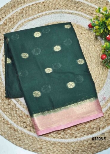 Niranjana - 03206-E  DarkGreen Color Excellent Traditional Crepe Silk Saree CM1371482 (RR3D)