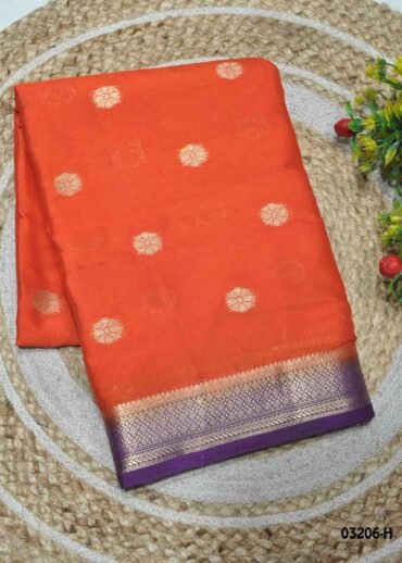 Niranjana - 03206-H  DarkOrange Color Excellent Traditional Crepe Silk Saree CM1371482 (RR3D)