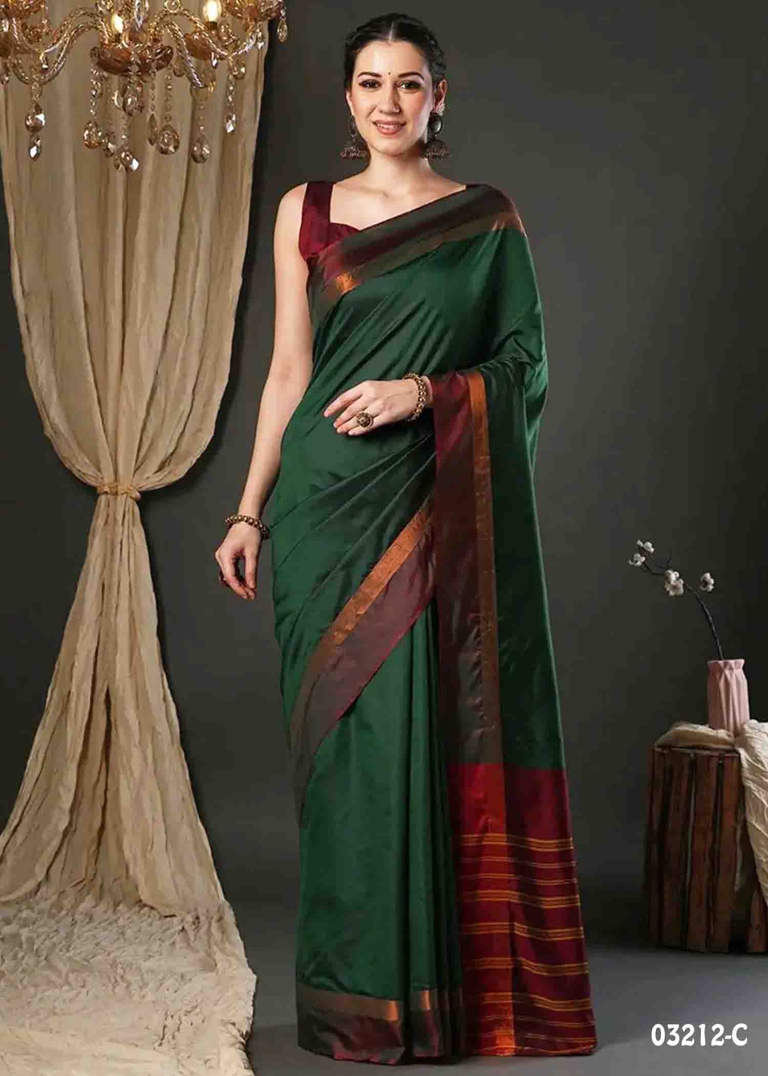 Divyasri -03212-C Green Color Traditional Look Aura Silk Sarees CM1360551 (RR1E)