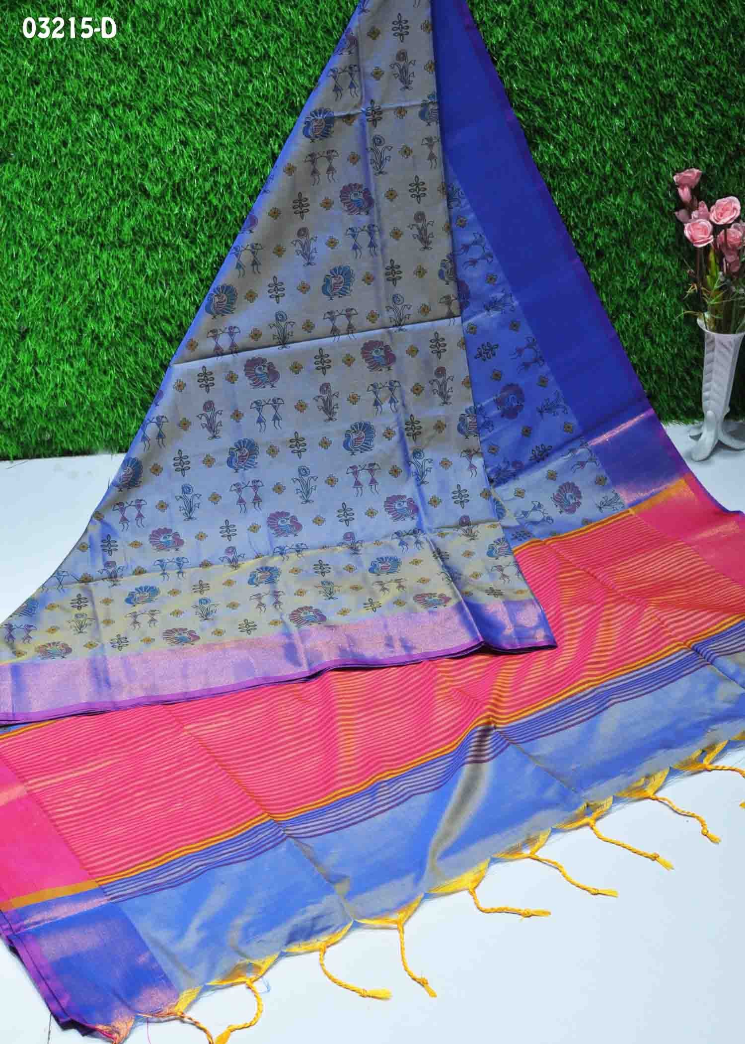 Arunthathy -03215-D SteelBlue Color Tradition Wear Semi-Soft Silk Sarees CM1370494 (RR3D)